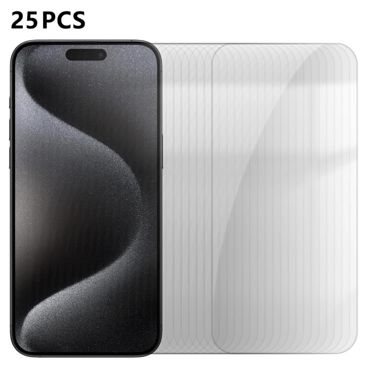 25 pezzi Pellicola protettiva in vetro temperato HD anti-impronta semi-schermo ad alto contenuto di alluminio, For iPhone 18 Pro, For iPhone 18 Pro Max, For iPhone 17 Pro Max, For iPhone 17 Pro, For iPhone 17, For iPhone Air, For iPhone 16 Pro Max     ...