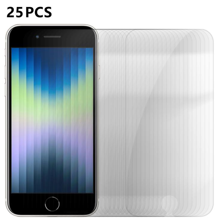 25 pezzi Pellicola protettiva in vetro temperato HD anti-impronta semi-schermo ad alto contenuto di alluminio, For iPhone 11 Pro Max, For iPhone 11, For iPhone 11 Pro, For iPhone XS, For iPhone XR, For iPhone XS Max, For iPhone X, For iPhone 8 Plus    ...