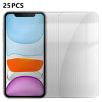 25 pezzi Pellicola protettiva in vetro temperato HD anti-impronta semi-schermo ad alto contenuto di alluminio, For iPhone 11 Pro Max, For iPhone 11, For iPhone 11 Pro, For iPhone XS, For iPhone XR, For iPhone XS Max, For iPhone X, For iPhone 8 Plus    ...