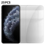 25 pezzi Pellicola protettiva in vetro temperato HD anti-impronta semi-schermo ad alto contenuto di alluminio, For iPhone 11 Pro Max, For iPhone 11, For iPhone 11 Pro, For iPhone XS, For iPhone XR, For iPhone XS Max, For iPhone X, For iPhone 8 Plus    ...