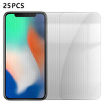 25 pezzi Pellicola protettiva in vetro temperato HD anti-impronta semi-schermo ad alto contenuto di alluminio, For iPhone 11 Pro Max, For iPhone 11, For iPhone 11 Pro, For iPhone XS, For iPhone XR, For iPhone XS Max, For iPhone X, For iPhone 8 Plus    ...