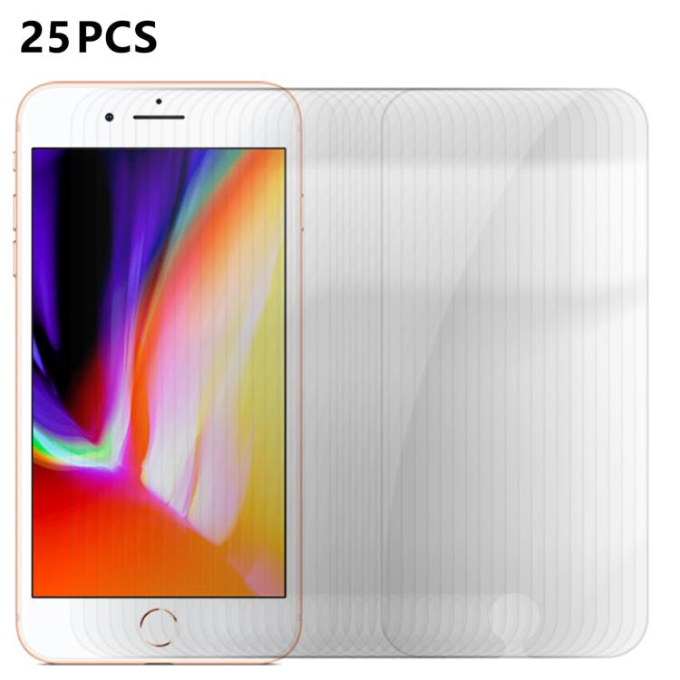 25 pezzi Pellicola protettiva in vetro temperato HD anti-impronta semi-schermo ad alto contenuto di alluminio, For iPhone 11 Pro Max, For iPhone 11, For iPhone 11 Pro, For iPhone XS, For iPhone XR, For iPhone XS Max, For iPhone X, For iPhone 8 Plus    ...