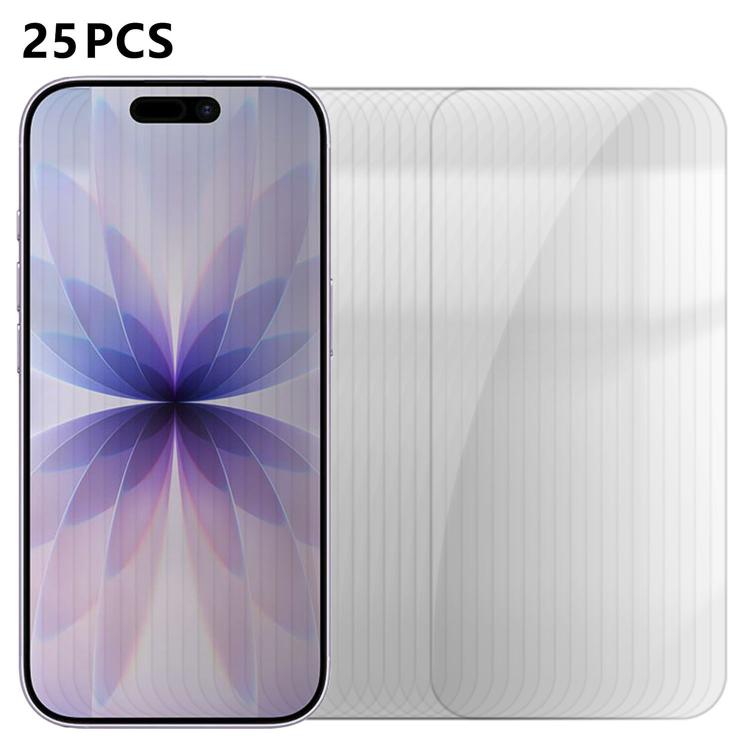 25 pezzi Pellicola protettiva in vetro temperato HD anti-impronta semi-schermo ad alto contenuto di alluminio, For iPhone 18 Pro, For iPhone 18 Pro Max, For iPhone 17 Pro Max, For iPhone 17 Pro, For iPhone 17, For iPhone Air, For iPhone 16 Pro Max     ...