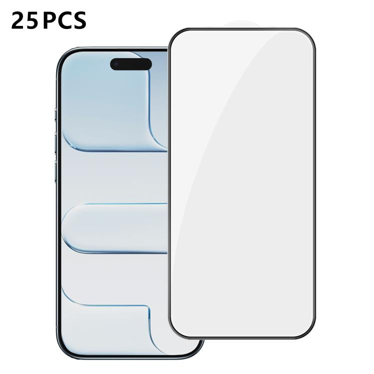 25 pezzi Pellicola in vetro temperato HD serigrafata ad alta densità di alluminio con copertura completa e anti-impronta, For iPhone 18 Pro, For iPhone 18 Pro Max, For iPhone 17 Pro Max, For iPhone 17 Pro, For iPhone 17, For iPhone Air                 ...