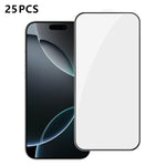 25 pezzi Pellicola in vetro temperato HD serigrafata ad alta densità di alluminio con copertura completa e anti-impronta, For iPhone 18 Pro, For iPhone 18 Pro Max, For iPhone 17 Pro Max, For iPhone 17 Pro, For iPhone 17, For iPhone Air                 ...