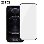 25 pezzi Pellicola in vetro temperato HD serigrafata ad alta densità di alluminio con copertura completa e anti-impronta, For iPhone 11 Pro Max, For iPhone 11, For iPhone 11 Pro, For iPhone XS, For iPhone XR, For iPhone XS Max, For iPhone X            ...