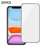 25 pezzi Pellicola in vetro temperato HD serigrafata ad alta densità di alluminio con copertura completa e anti-impronta, For iPhone 11 Pro Max, For iPhone 11, For iPhone 11 Pro, For iPhone XS, For iPhone XR, For iPhone XS Max, For iPhone X            ...