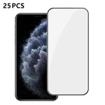 25 pezzi Pellicola in vetro temperato HD serigrafata ad alta densità di alluminio con copertura completa e anti-impronta, For iPhone 11 Pro Max, For iPhone 11, For iPhone 11 Pro, For iPhone XS, For iPhone XR, For iPhone XS Max, For iPhone X            ...