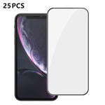 25 pezzi Pellicola in vetro temperato HD serigrafata ad alta densità di alluminio con copertura completa e anti-impronta, For iPhone 11 Pro Max, For iPhone 11, For iPhone 11 Pro, For iPhone XS, For iPhone XR, For iPhone XS Max, For iPhone X            ...