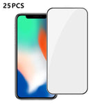 25 pezzi Pellicola in vetro temperato HD serigrafata ad alta densità di alluminio con copertura completa e anti-impronta, For iPhone 11 Pro Max, For iPhone 11, For iPhone 11 Pro, For iPhone XS, For iPhone XR, For iPhone XS Max, For iPhone X            ...
