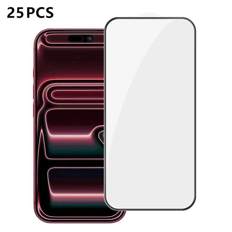 25 pezzi Pellicola in vetro temperato HD serigrafata ad alta densità di alluminio con copertura completa e anti-impronta, For iPhone 18 Pro, For iPhone 18 Pro Max, For iPhone 17 Pro Max, For iPhone 17 Pro, For iPhone 17, For iPhone Air                 ...