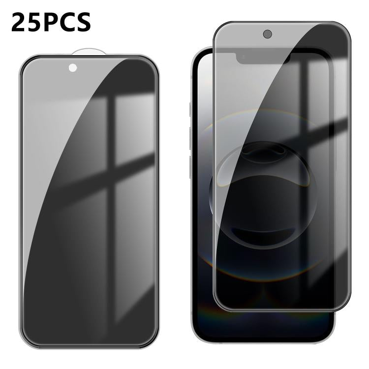 25 pezzi Pellicola in vetro temperato anti-impronta serigrafata ad alta copertura in alluminio per la privacy, For iPhone 11 Pro Max, For iPhone 11, For iPhone 11 Pro, For iPhone XS, For iPhone XR, For iPhone XS Max, For iPhone X, For iPhone 8 Plus    ...