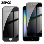 25 pezzi Pellicola in vetro temperato anti-impronta serigrafata ad alta copertura in alluminio per la privacy, For iPhone 11 Pro Max, For iPhone 11, For iPhone 11 Pro, For iPhone XS, For iPhone XR, For iPhone XS Max, For iPhone X, For iPhone 8 Plus    ...
