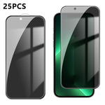 25 pezzi Pellicola in vetro temperato anti-impronta serigrafata ad alta copertura in alluminio per la privacy, For iPhone 18 Pro, For iPhone 18 Pro Max, For iPhone 17 Pro Max, For iPhone 17 Pro, For iPhone 17, For iPhone Air, For iPhone 16 Pro Max     ...