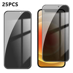 25 pezzi Pellicola in vetro temperato anti-impronta serigrafata ad alta copertura in alluminio per la privacy, For iPhone 18 Pro, For iPhone 18 Pro Max, For iPhone 17 Pro Max, For iPhone 17 Pro, For iPhone 17, For iPhone Air, For iPhone 16 Pro Max     ...