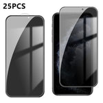 25 pezzi Pellicola in vetro temperato anti-impronta serigrafata ad alta copertura in alluminio per la privacy, For iPhone 11 Pro Max, For iPhone 11, For iPhone 11 Pro, For iPhone XS, For iPhone XR, For iPhone XS Max, For iPhone X, For iPhone 8 Plus    ...