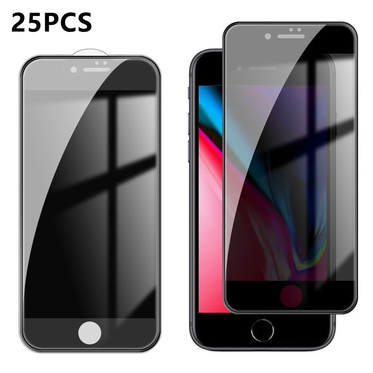 25 pezzi Pellicola in vetro temperato anti-impronta serigrafata ad alta copertura in alluminio per la privacy, For iPhone 11 Pro Max, For iPhone 11, For iPhone 11 Pro, For iPhone XS, For iPhone XR, For iPhone XS Max, For iPhone X, For iPhone 8 Plus    ...