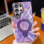 Pellicola per lenti con effetto glitter elettrolitico, supporto magnetico in metallo con perno, custodia per telefono antiurto, For Samsung Galaxy S26 Ultra 5G