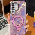 Pellicola per lenti con effetto glitter elettrolitico, supporto magnetico in metallo con perno, custodia per telefono antiurto, For Samsung Galaxy S26 5G