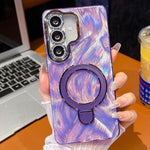 Pellicola per lenti con effetto glitter elettrolitico, supporto magnetico in metallo con perno, custodia per telefono antiurto, For Samsung Galaxy S26 5G