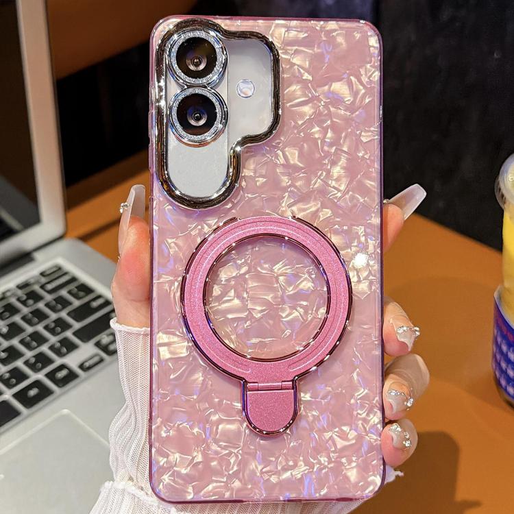 Pellicola per lenti con effetto glitter elettrolitico, supporto magnetico in metallo con perno, custodia per telefono antiurto, For Samsung Galaxy A07 5G