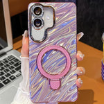 Pellicola per lenti con effetto glitter elettrolitico, supporto magnetico in metallo con perno, custodia per telefono antiurto, For Samsung Galaxy A07 5G