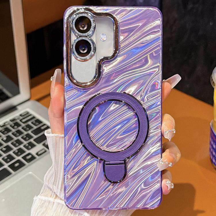 Pellicola per lenti con effetto glitter elettrolitico, supporto magnetico in metallo con perno, custodia per telefono antiurto, For Samsung Galaxy A07 5G