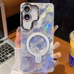 Pellicola per lenti con effetto glitter elettrolitico, supporto magnetico in metallo con perno, custodia per telefono antiurto, For Samsung Galaxy A07 5G