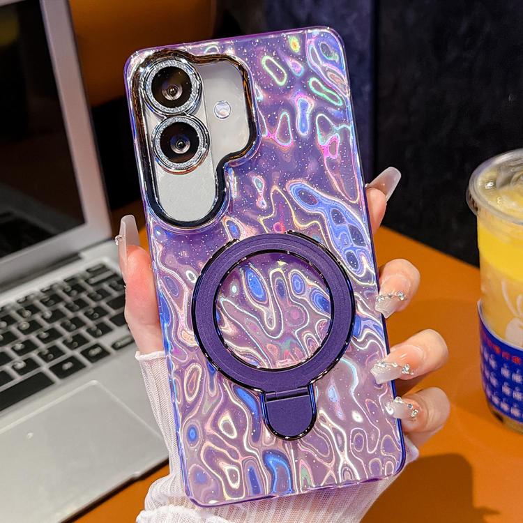 Pellicola per lenti con effetto glitter elettrolitico, supporto magnetico in metallo con perno, custodia per telefono antiurto, For Samsung Galaxy A07 5G