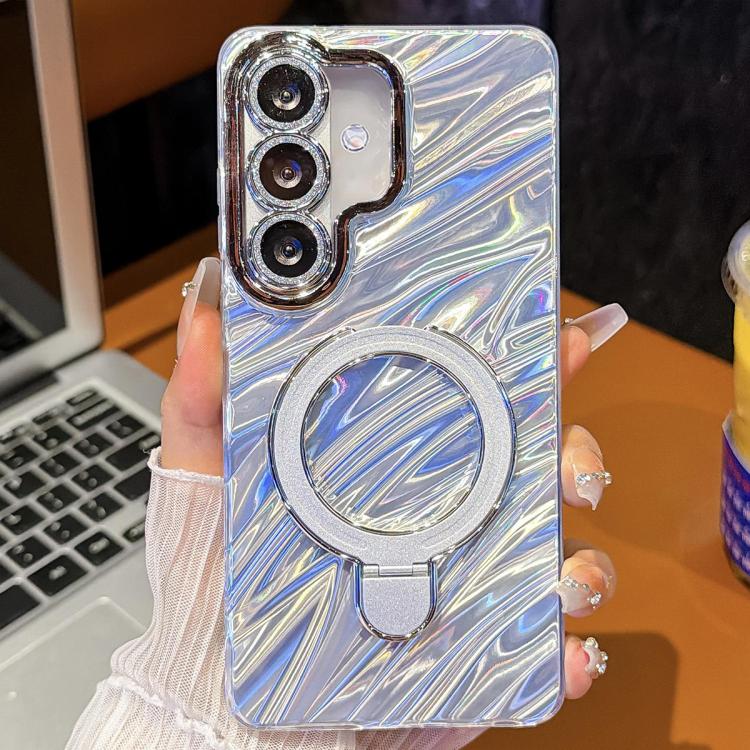 Pellicola per lenti con effetto glitter elettrolitico, supporto magnetico in metallo con perno, custodia per telefono antiurto, For Samsung Galaxy A17 5G