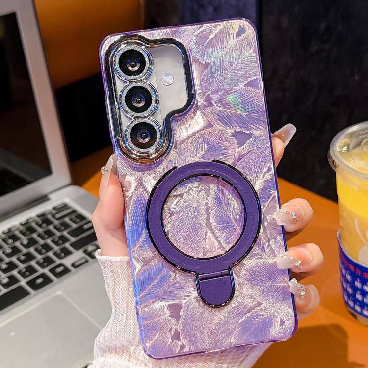 Pellicola per lenti con effetto glitter elettrolitico, supporto magnetico in metallo con perno, custodia per telefono antiurto, For Samsung Galaxy A56 5G