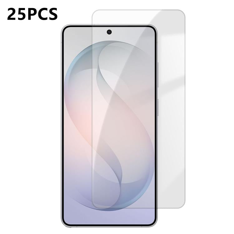 25 pezzi Pellicola protettiva in vetro temperato HD anti-impronta semi-schermo ad alto contenuto di alluminio, For Galaxy M47 5G, For Galaxy S26+ 5G, For Galaxy S26 Ultra 5G, For Galaxy S26 5G, For Galaxy A57 5G, For Galaxy A37 5G, For Galaxy A27 5G   ...