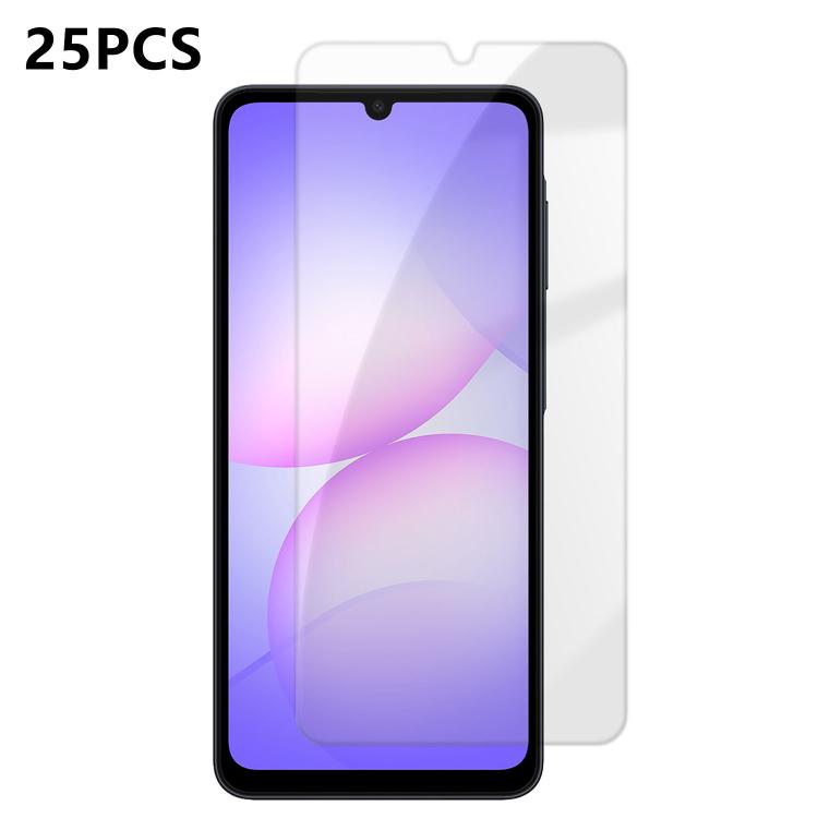 25 pezzi Pellicola protettiva in vetro temperato HD anti-impronta semi-schermo ad alto contenuto di alluminio, For Galaxy A18 4G / 5G, For Galaxy A07 4G / 5G, For Galaxy A06 4G / 5G, For Galaxy A16