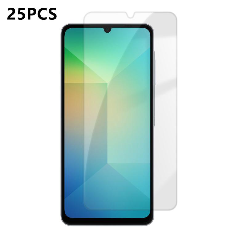 25 pezzi Pellicola protettiva in vetro temperato HD anti-impronta semi-schermo ad alto contenuto di alluminio, For Galaxy A18 4G / 5G, For Galaxy A07 4G / 5G, For Galaxy A06 4G / 5G, For Galaxy A16