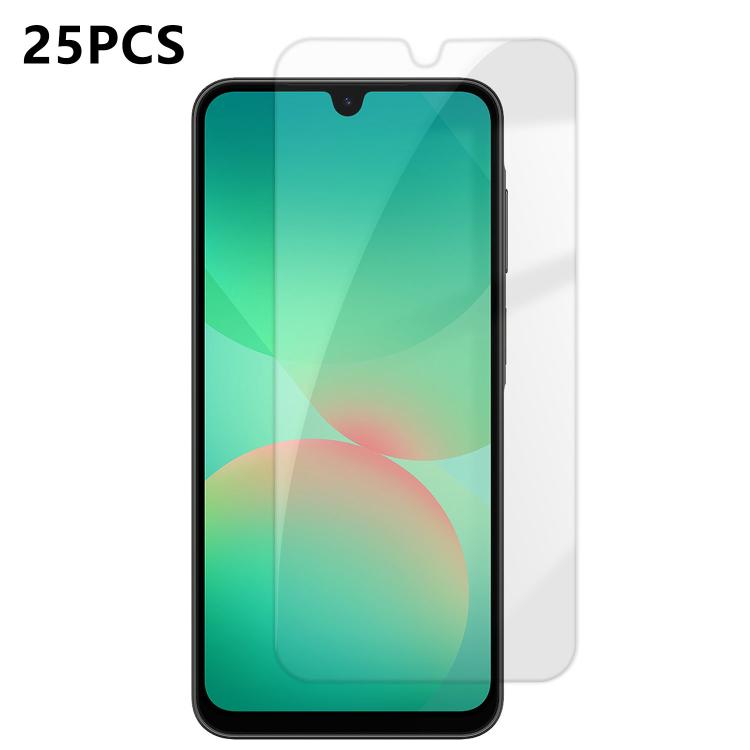 25 pezzi Pellicola protettiva in vetro temperato HD anti-impronta semi-schermo ad alto contenuto di alluminio, For Galaxy M47 5G, For Galaxy S26+ 5G, For Galaxy S26 Ultra 5G, For Galaxy S26 5G, For Galaxy A57 5G, For Galaxy A37 5G, For Galaxy A27 5G   ...