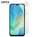 25 pezzi Pellicola protettiva in vetro temperato HD anti-impronta semi-schermo ad alto contenuto di alluminio, For Galaxy A18 4G / 5G, For Galaxy A07 4G / 5G, For Galaxy A06 4G / 5G, For Galaxy A16