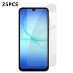 25 pezzi Pellicola protettiva in vetro temperato HD anti-impronta semi-schermo ad alto contenuto di alluminio, For Galaxy A18 4G / 5G, For Galaxy A07 4G / 5G, For Galaxy A06 4G / 5G, For Galaxy A16