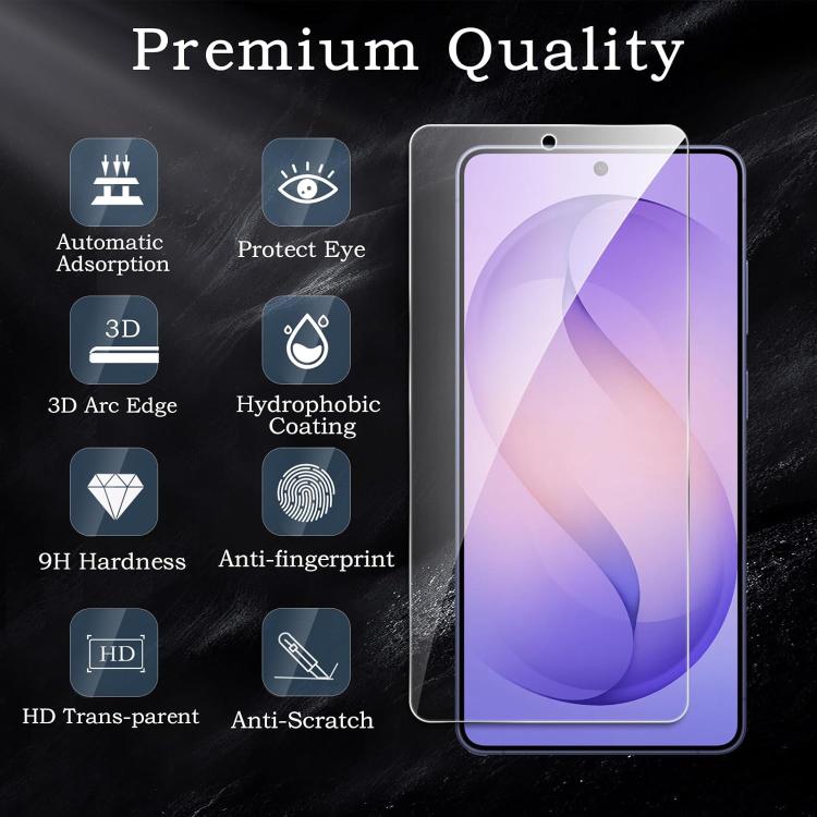 25 pezzi Pellicola protettiva in vetro temperato HD anti-impronta semi-schermo ad alto contenuto di alluminio, For Galaxy M47 5G, For Galaxy S26+ 5G, For Galaxy S26 Ultra 5G, For Galaxy S26 5G, For Galaxy A57 5G, For Galaxy A37 5G, For Galaxy A27 5G   ...