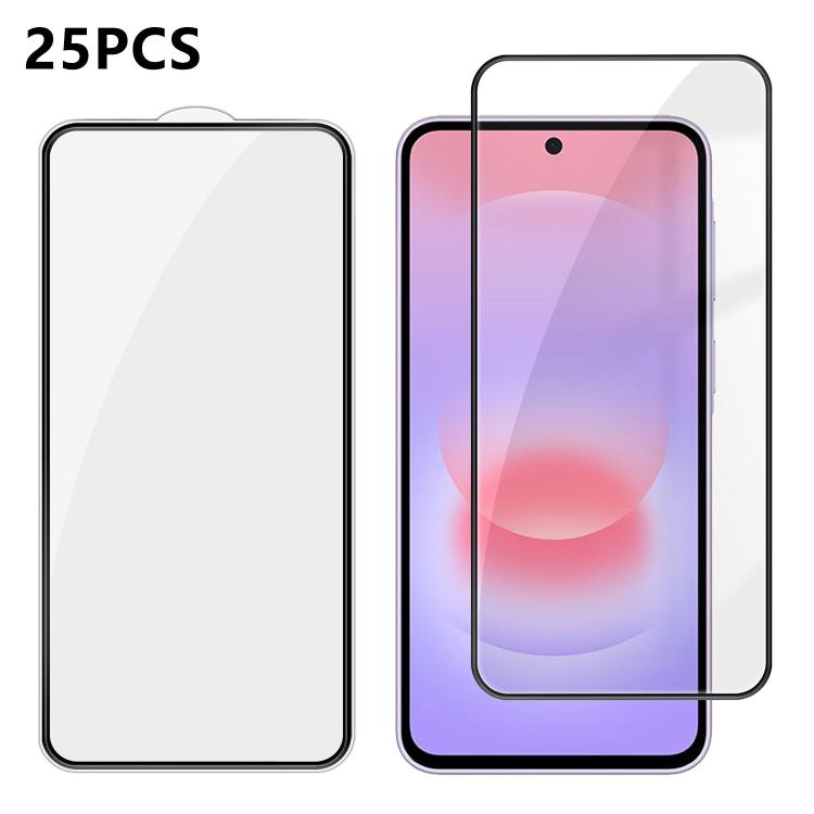 25 pezzi Pellicola in vetro temperato HD serigrafata ad alta densità di alluminio con copertura completa e anti-impronta, For Galaxy A08 4G / 5G, For Galaxy A18 4G / 5G, For Galaxy M47 5G, For Galaxy Z Fold8 5G Outer Screen                             ...