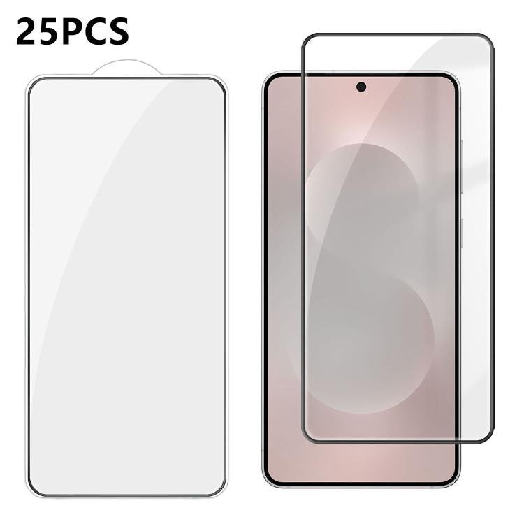 25 pezzi Pellicola in vetro temperato HD serigrafata ad alta densità di alluminio con copertura completa e anti-impronta, For Galaxy A08 4G / 5G, For Galaxy A18 4G / 5G, For Galaxy M47 5G, For Galaxy Z Fold8 5G Outer Screen                             ...