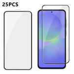 25 pezzi Pellicola in vetro temperato HD serigrafata ad alta densità di alluminio con copertura completa e anti-impronta, For Galaxy A08 4G / 5G, For Galaxy A18 4G / 5G, For Galaxy M47 5G, For Galaxy Z Fold8 5G Outer Screen                             ...