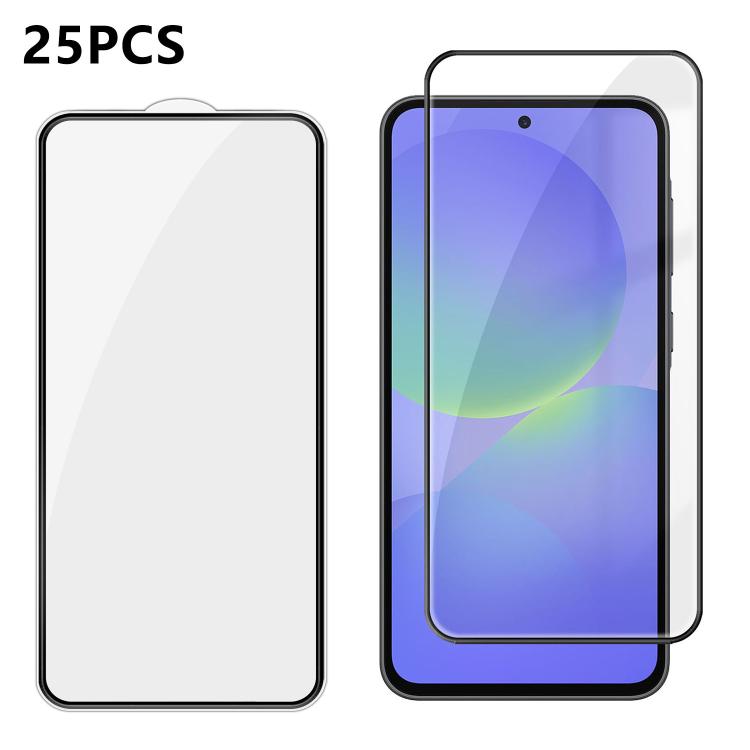 25 pezzi Pellicola in vetro temperato HD serigrafata ad alta densità di alluminio con copertura completa e anti-impronta, For Galaxy A08 4G / 5G, For Galaxy A18 4G / 5G, For Galaxy M47 5G, For Galaxy Z Fold8 5G Outer Screen                             ...