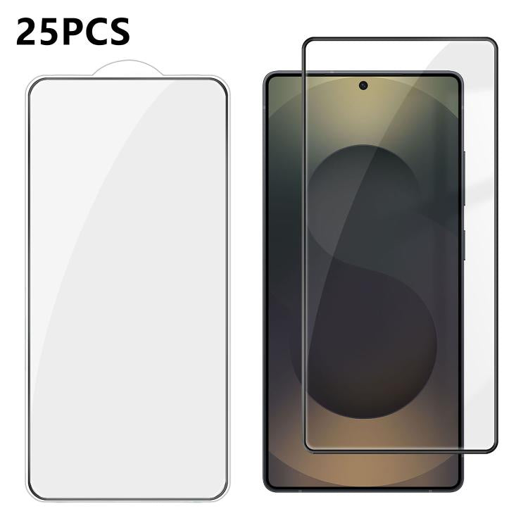 25 pezzi Pellicola in vetro temperato HD serigrafata ad alta densità di alluminio con copertura completa e anti-impronta, For Galaxy A08 4G / 5G, For Galaxy A18 4G / 5G, For Galaxy M47 5G, For Galaxy Z Fold8 5G Outer Screen                             ...