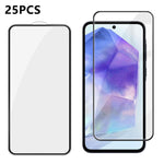 25 pezzi Pellicola in vetro temperato HD serigrafata ad alta densità di alluminio con copertura completa e anti-impronta, For Galaxy A08 4G / 5G, For Galaxy A18 4G / 5G, For Galaxy M47 5G, For Galaxy Z Fold8 5G Outer Screen                             ...