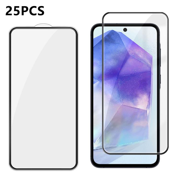 25 pezzi Pellicola in vetro temperato HD serigrafata ad alta densità di alluminio con copertura completa e anti-impronta, For Galaxy A08 4G / 5G, For Galaxy A18 4G / 5G, For Galaxy M47 5G, For Galaxy Z Fold8 5G Outer Screen                             ...
