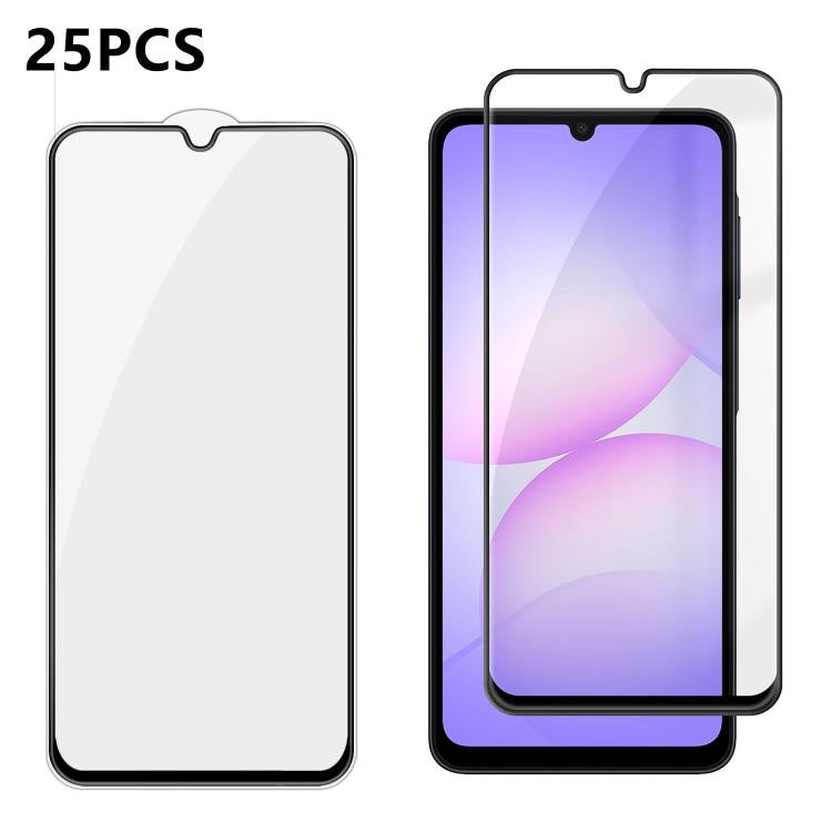 25 pezzi Pellicola in vetro temperato HD serigrafata ad alta densità di alluminio con copertura completa e anti-impronta, For Galaxy A08 4G / 5G, For Galaxy A18 4G / 5G, For Galaxy M47 5G, For Galaxy Z Fold8 5G Outer Screen                             ...