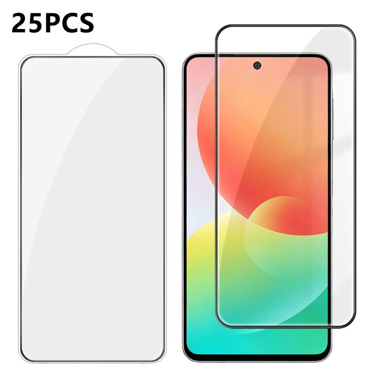 25 pezzi Pellicola in vetro temperato HD serigrafata ad alta densità di alluminio con copertura completa e anti-impronta, For Galaxy A08 4G / 5G, For Galaxy A18 4G / 5G, For Galaxy M47 5G, For Galaxy Z Fold8 5G Outer Screen                             ...