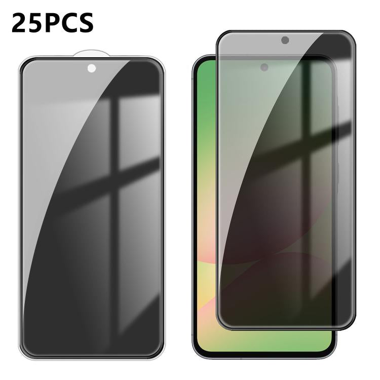 25 pezzi Pellicola in vetro temperato anti-impronta serigrafata ad alta copertura in alluminio per la privacy, For Galaxy A08 4G / 5G, For Galaxy A18 4G / 5G, For Galaxy M47 5G, For Galaxy Z Fold8 5G Outer Screen, For Galaxy Z Fold8 Ultra 5G Outer Scre...