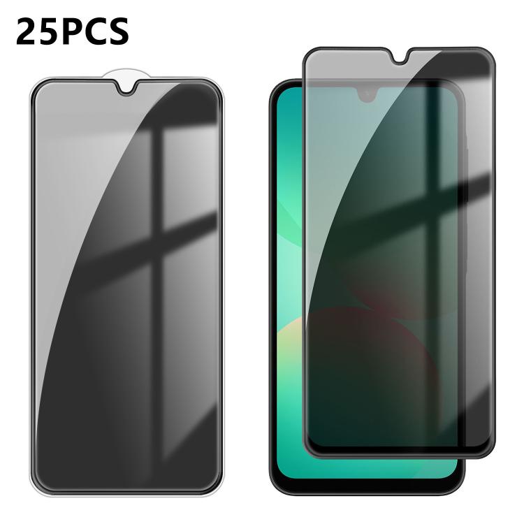 25 pezzi Pellicola in vetro temperato anti-impronta serigrafata ad alta copertura in alluminio per la privacy, For Galaxy A08 4G / 5G, For Galaxy A18 4G / 5G, For Galaxy M47 5G, For Galaxy Z Fold8 5G Outer Screen, For Galaxy Z Fold8 Ultra 5G Outer Scre...