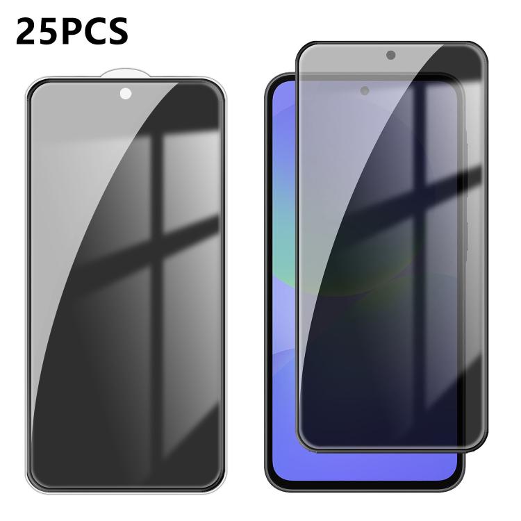25 pezzi Pellicola in vetro temperato anti-impronta serigrafata ad alta copertura in alluminio per la privacy, For Galaxy A08 4G / 5G, For Galaxy A18 4G / 5G, For Galaxy M47 5G, For Galaxy Z Fold8 5G Outer Screen, For Galaxy Z Fold8 Ultra 5G Outer Scre...
